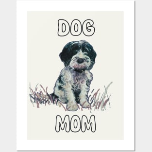 Adorable puppy dog with dog mom phrase Posters and Art